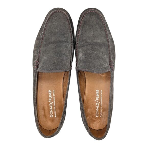 Donald Pliner Nate2 Suede Loafers Grey Slip-On Dress Casual Shoes Men\'s 13M main image 7